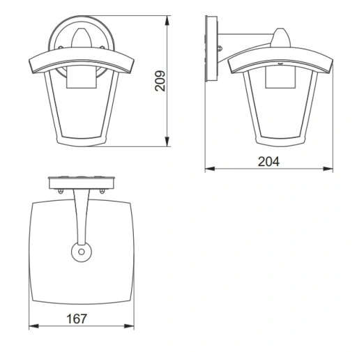 Kinkiet ogrodowy MARINA czarny GTV