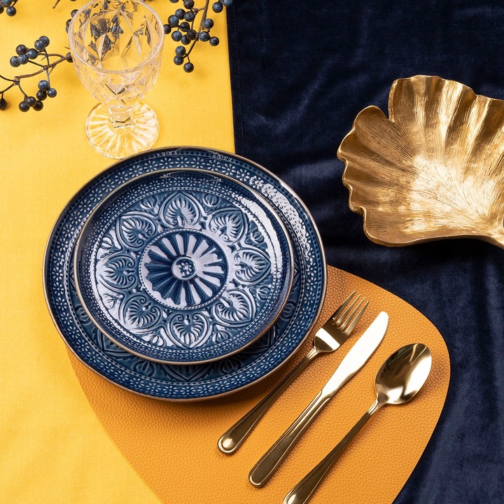 Talerz INDIE obiadowy granatowy 27 cm