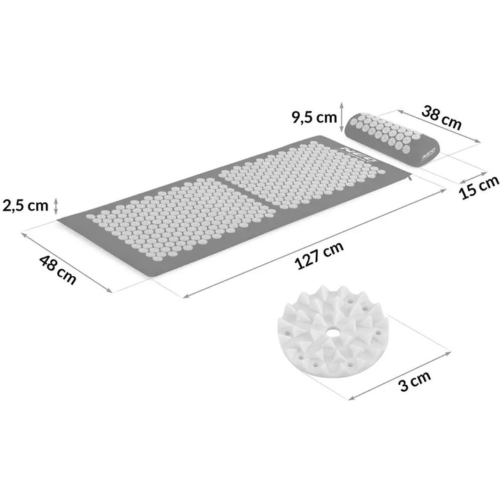 MATA DO AKUPRESURY Z KOLCAMI + PODUSZKA + TORBA