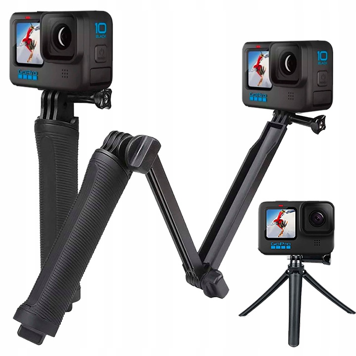 Selfie Stick Kijek Uchwyt 3WAY Statyw do GoPro 12 11 10 9 8 7 6 DJI Insta