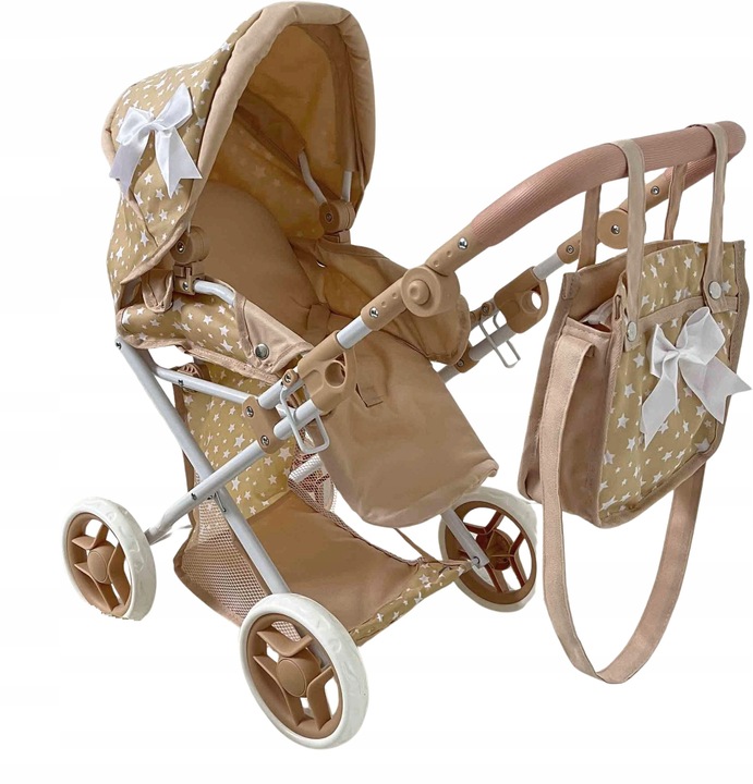 WÓZEK DLA LALEK GŁĘBOKI SPACERÓWKA GONDOLA 3w1 MarioToys TORBA POŚCIEL