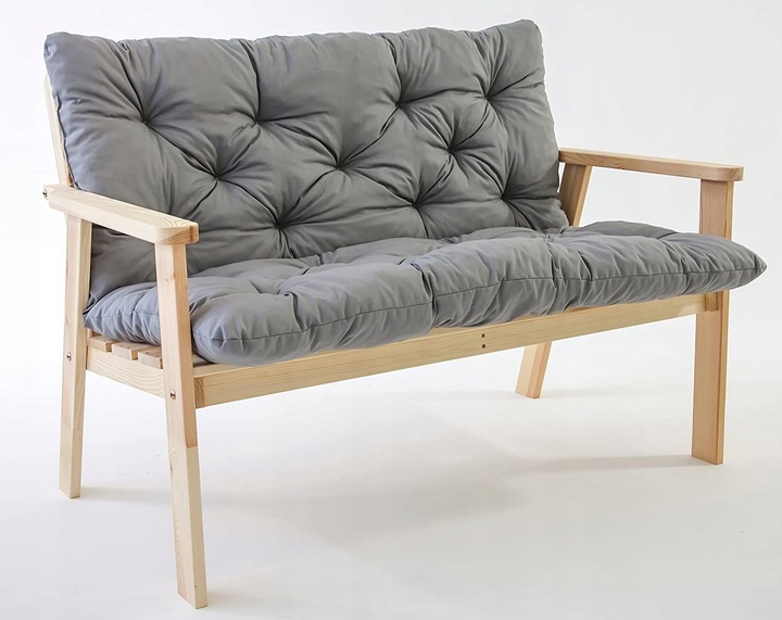 PODUSZKA OGRODOWA NA PALETĘ MEBLE Z PALET ŁAWKĘ HUŚTAWKĘ SZARA 120x98 CM