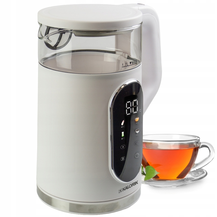 CZAJNIK ELEKTRYCZNY REGULACJA TEMPERATURY BIAŁY DIGITAL 40-100°C 1,7L 2200W