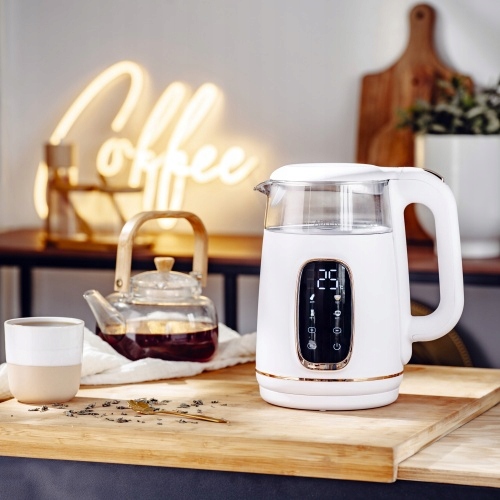 ADLER AD1305 white gold | czajnik elektryczny | 1,7 l * 40–100°C * szklany