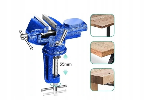 IMADŁO ŚLUSARSKIE OBROTOWE 360 Z KOWADŁEM ŻELIWNE STOŁOWE SOLIDNE 50MM