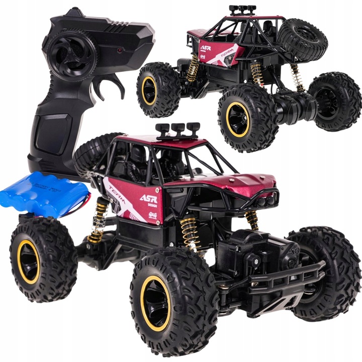 SAMOCHÓD ZDALNIE STEROWANY AUTO AUTKO TERENOWE 4X4 NA PILOTA R/C METAL 1:16