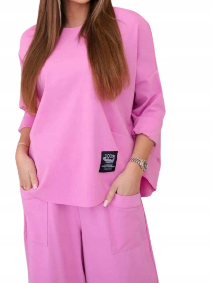 KOMPLET luźny ciemny niebieski