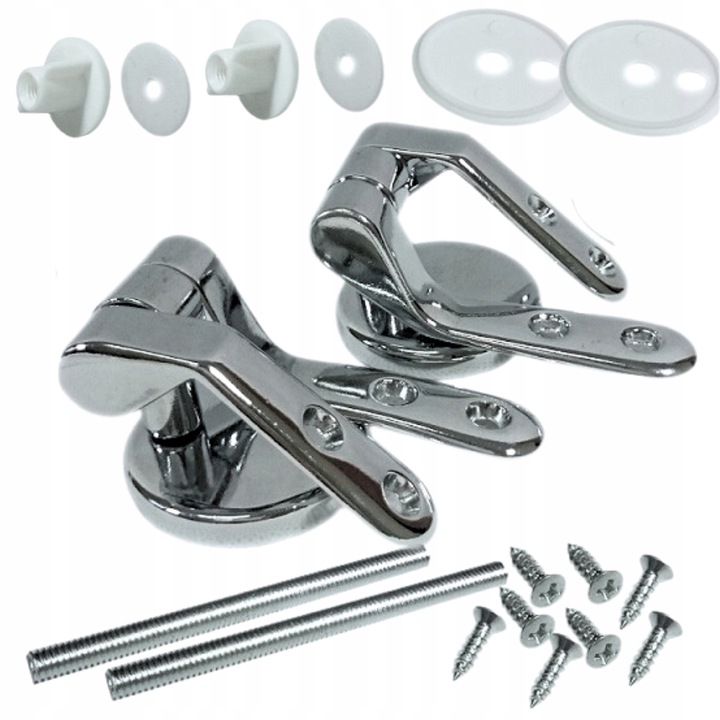 Zawiasy uchwyty TYP U metalowe do DESKI sedesowej drewnianej MDF mocowania