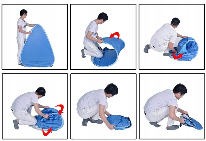 NAMIOT PLAŻOWY SAMOROZKŁADAJĄCY KEMPINGOWY WODOODPORNY OCHRONA SŁONECZNA