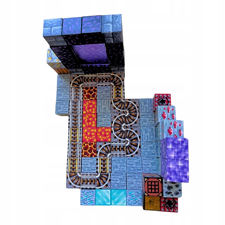 KLOCKI MAGNETYCZNE SZEŚCIANY ZESTAW 100 KLOCKÓW + 1 LUDZIK BLOKI PIKSELE