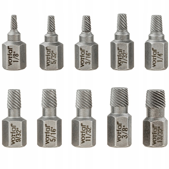 WYKRĘTAKI USZKODZONYCH ŚRUB TRZPIENIOWE TWIST TORX IMBUS 3-11MM 10 EL