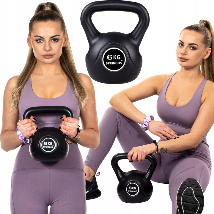 KETTLEBELL DO ĆWICZEŃ 6 kg KULA KETLE HANTLA FITNESS ABS HANTEL CIĘŻAR