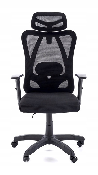 ERGONOMICZNY fotel obrotowy RAMOS czarny regulowany