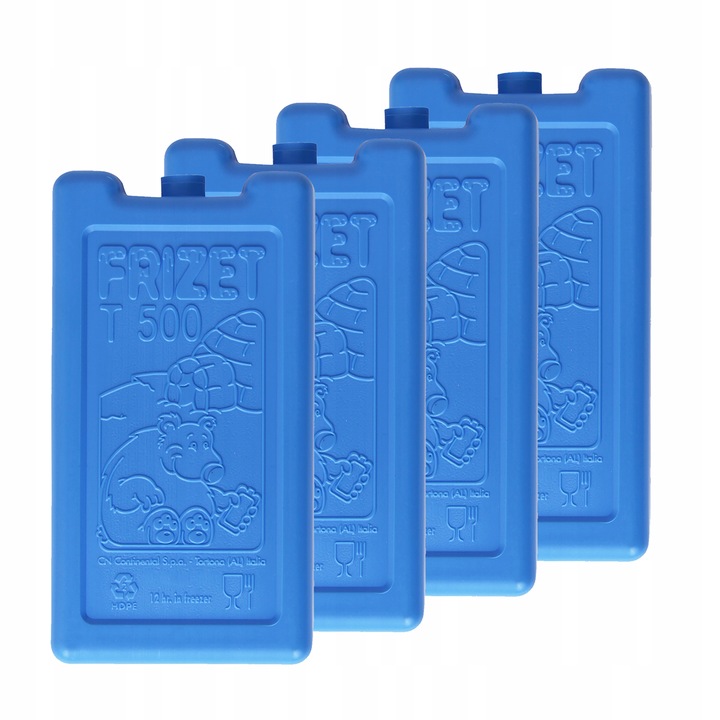 Wkłady chłodzące mrożące do lodówki turystycznej torby termicznej 4x500 ml