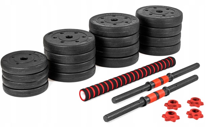Hantle 40kg 2x20kg regulowane + SZTANGA ZESTAW CIĘŻARKÓW DO ĆWICZEŃ