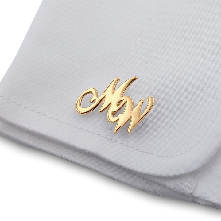 Spinki do mankietów z inicjałami litery alfabetu