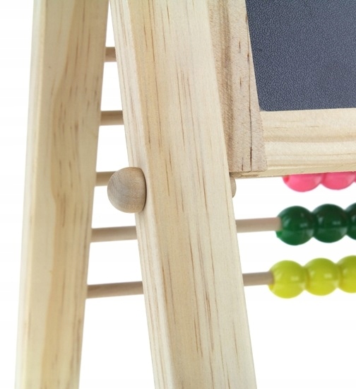 Tablica Drewniana Dwustronna Magnetyczna Kredowa Liczydło + Akcesoria