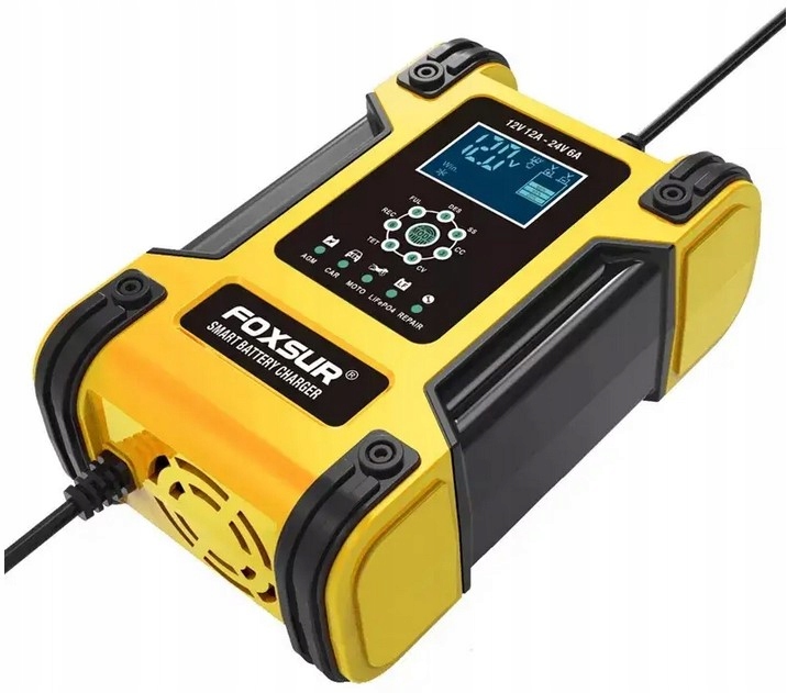 PROSTOWNIK SAMOCHODOWY 12V 24V 12A NAPRAWA AKUMULATORÓW FOXSUR DO mikroproc