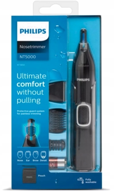 TRYMER PHILIPS DO USZU BRWI NOSA BRODY+ETUI GRATIS