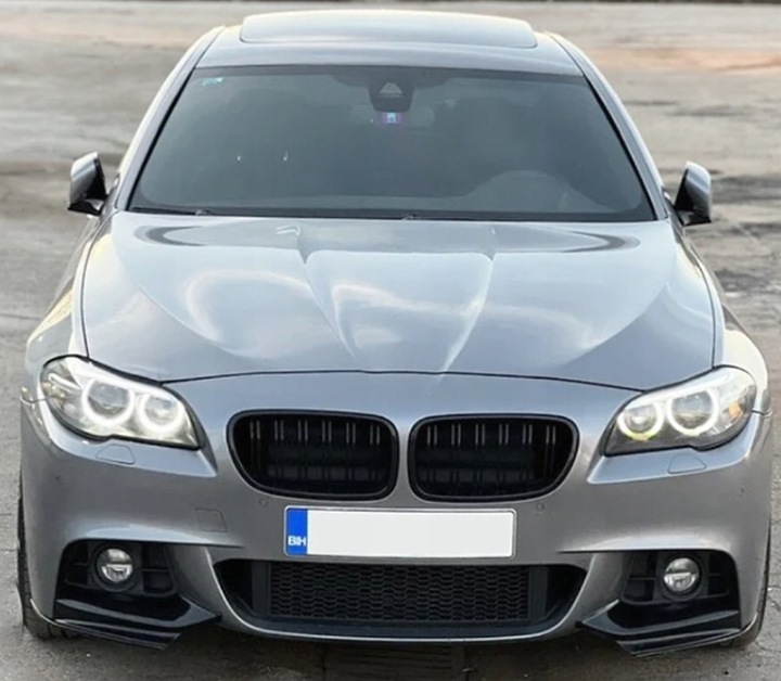 BMW F10 F11 M SPORT FLAPSY CZARNY POŁYSK SPLITTER DOKŁADKA ZDERZAKA PRZÓD