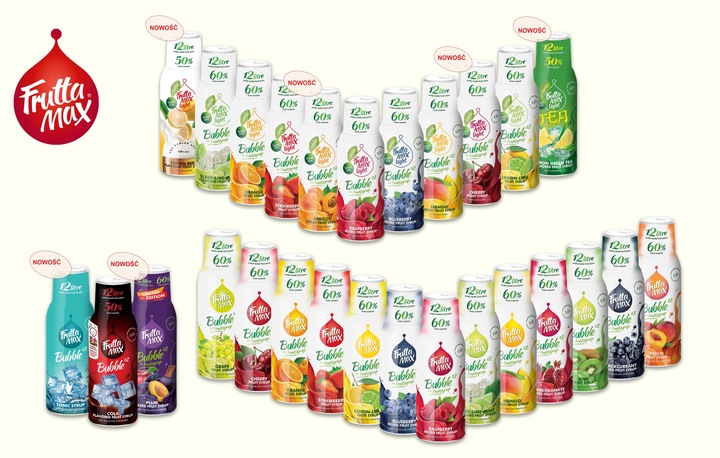 Fruttamax A zestaw 4 syropów do SodaStream w wersji Light 4x500ml