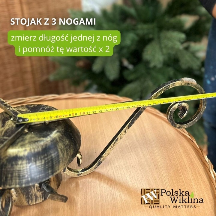OSŁONKA WIKLINOWA NA STOJAK POD CHOINKĘ 60 CM OSŁONA WIKLINOWA WYBIELANA