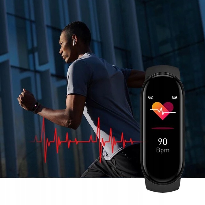 SMARTWATCH SMARTBAND ZEGAREK OPASKA SPORTOWA M7 APLIKACJE PL KROKOMIERZ ITP