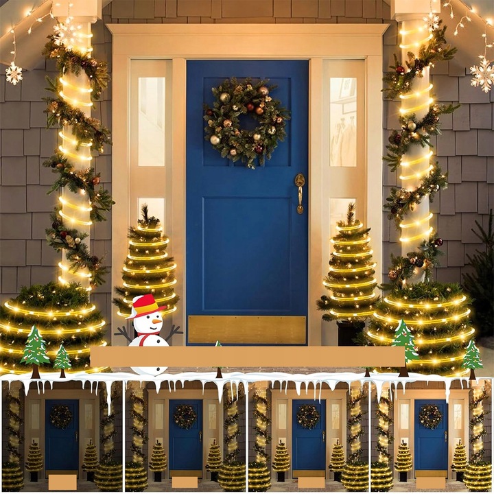 WĄŻ LED ŚWIETLNY 10 METRÓW 100 LED CIEPŁA BARWA TIMER