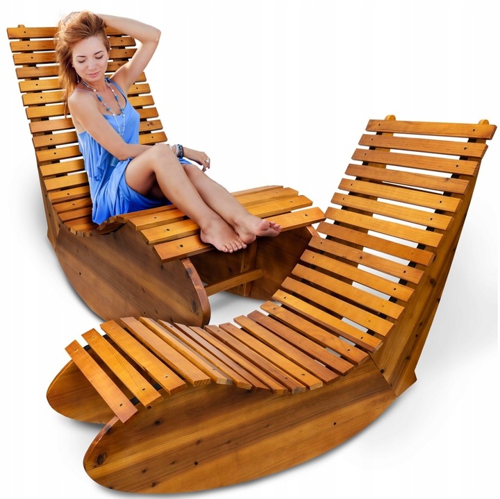 LEŻAK BUJANY OGRODOWY DREWNIANY BUJANY LEŻANKA OGRODOWA do STREFY SPA FOTEL