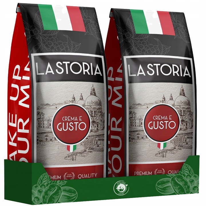 Kawa ziarnista 1kg x2 La Storia e Gusto Crema Świeżo Palona Blue Orca