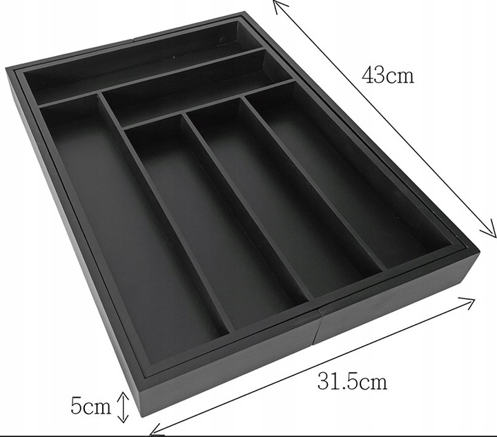 DUŻY Wkład SZUFLADY BAMBUSOWY organizer Sztućce BL