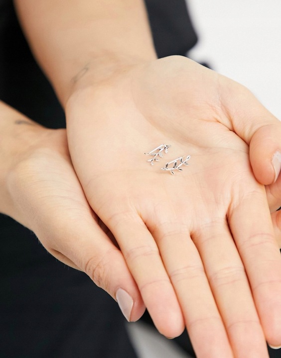 Kingsley Ryan Nausznice ze wzorem liścia