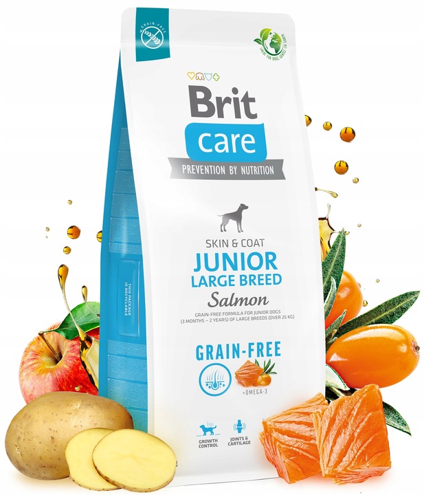 BRIT CARE Dog Grain-free Junior Large Breed Salmon 12kg