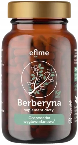 efime Berberyna MOCNA 500mg Metabolizm glukoza Odchudzanie METABOLIZM 60k