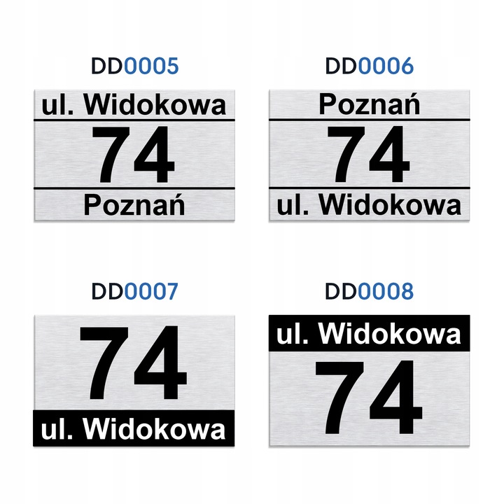 DUŻA NIERDZEWNA TABLICZKA ADRESOWA Z NUMEREM DOMU | numery na dom | 40x30cm