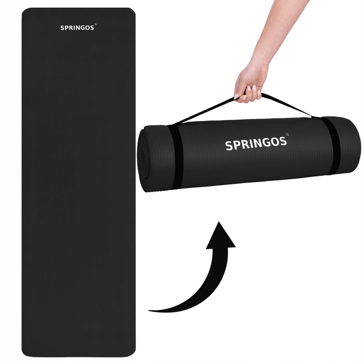 MATA DO JOGI GRUBA ANTYPOŚLIZGOWA DO ĆWICZEŃ PILATESU WYTRZYMAŁA YOGA 180cm