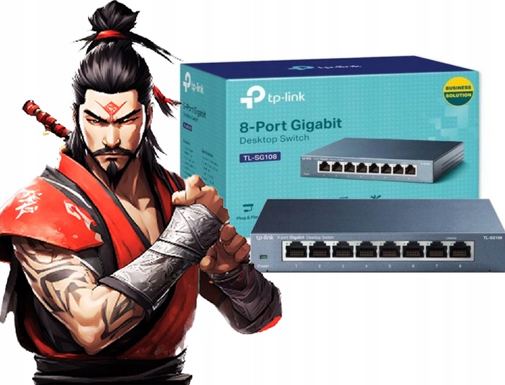 SWITCH TP-LINK TL-SG108 GIGABIT 8 PORTÓW
