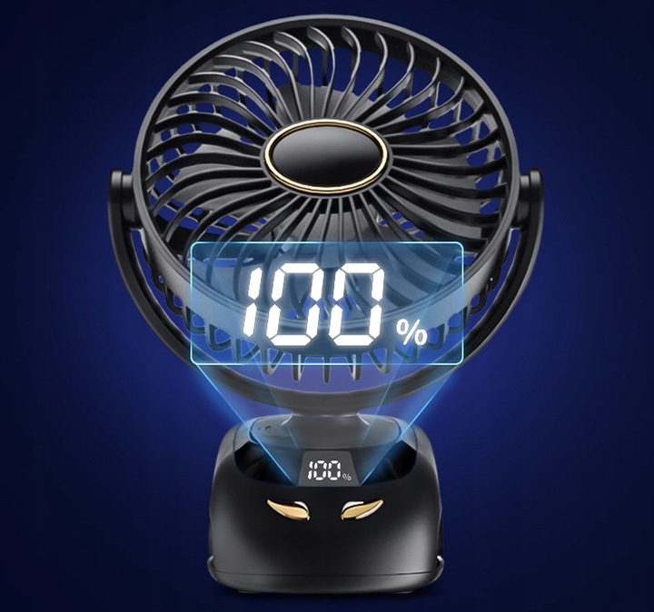 WENTYLATOR BIURKOWY Bezprzewodowy Z KLIPSEM I PODSTAWĄ Aroma BOX Cichy