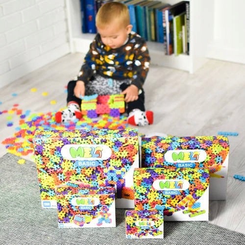 Klocki Konstrukcyjne Wafle Basic 600 El NA PREZENT dla chłopca 3+ Meli