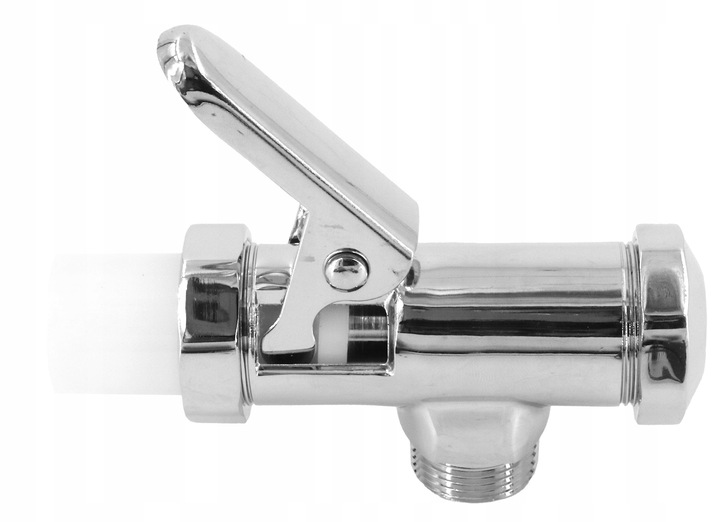 AUTOMAT SPŁUKUJĄCY 3/4" DN20 SPŁUCZKA ZAWÓR PRZYCISK WC CHROMOWANY SREBRNY