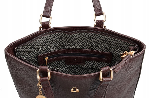 LuluCastagnette Klasyczna TOREBKA damska A4 Na ramię Do ręki Miś CZARNA