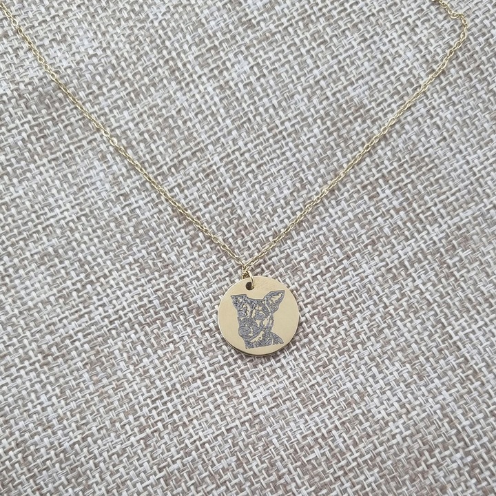 Naszyjnik STAL chirurgiczna personalizowany Z PSEM zdjecie twoj