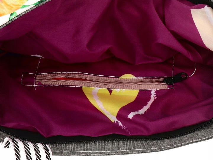 V2 TORBA PLAŻOWA SUMMER VIBES ZAPINANA SHOPPER TOREBKA NA PLAŻĘ PIKNIK MIX