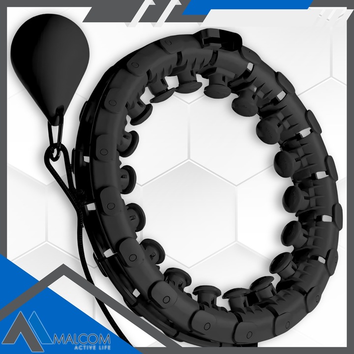 HULA HOP ODCHUDZAJĄCE Z OBCIĄZENIEM WYPUSTKI MASAŻER METALOWE ŁOŻYSKA SMART