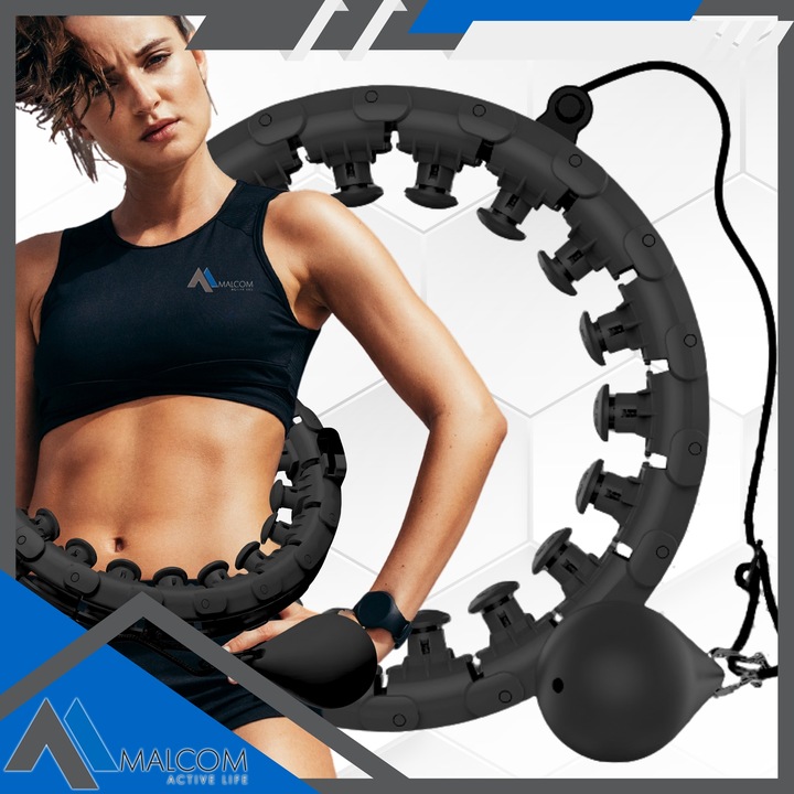 HULA HOP ODCHUDZAJĄCE Z OBCIĄZENIEM WYPUSTKI MASAŻER METALOWE ŁOŻYSKA SMART