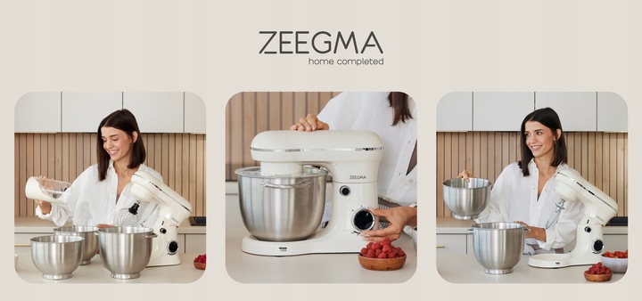 ROBOT KUCHENNY 3xMISY 13,7 L Wielofunkcyjny PLANETARNY BEŻ ECRU 18w1