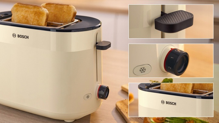 Toster Bosch MyMoment TAT2M127 950W 2 tosty Timer Termostat Rozmrażanie