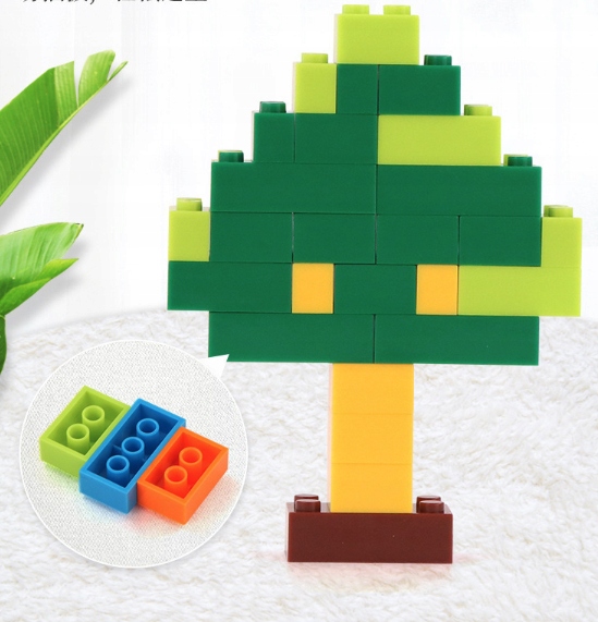 KLOCKI KONSTRUKCYJNE DUŻY ZESTAW 1000 ELEMENTÓW KREATYWNE DO TWORZENIA