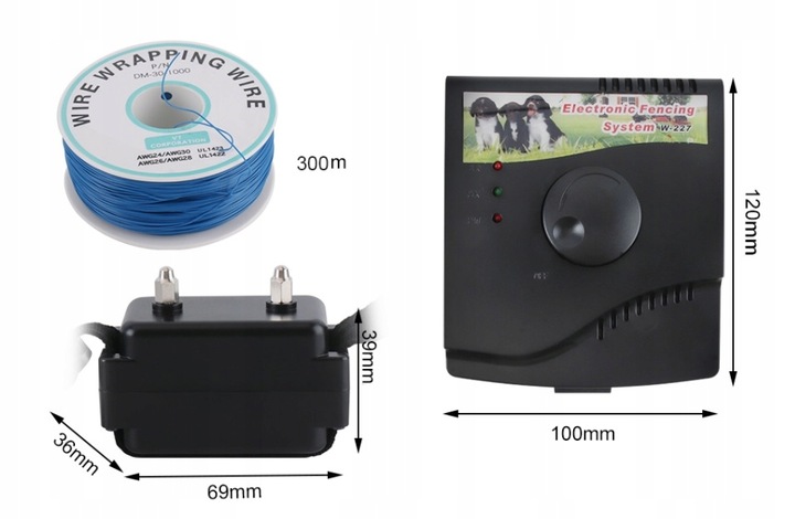 ELEKTRYCZNY PASTUCH SYSTEM OGRODZENIOWY KOJEC PSA OBROŻA ZESTAW 300m 227