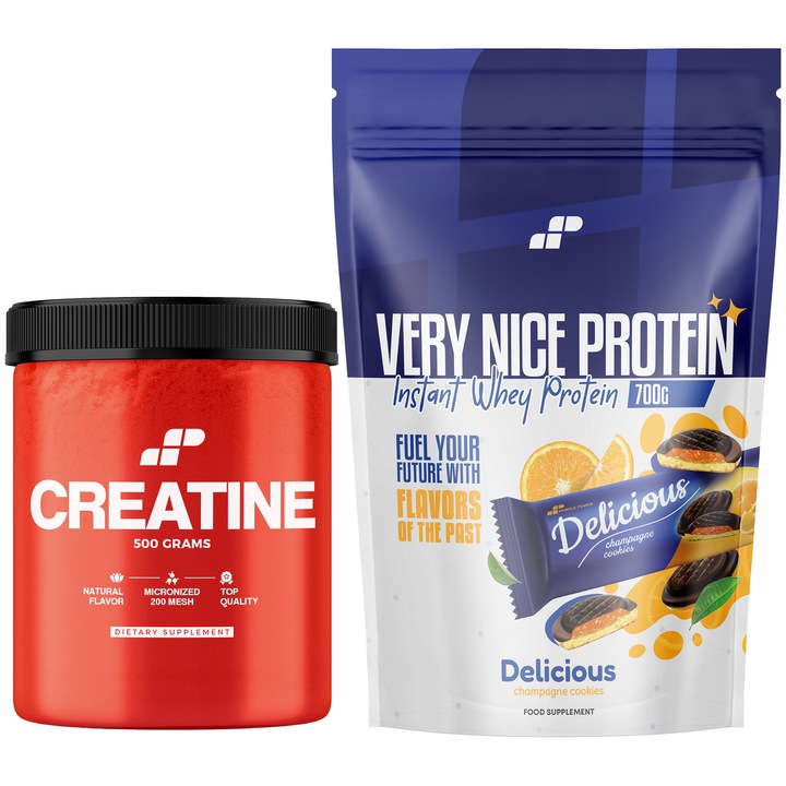 KREATYNA CREATINE MONOHYDRAT 500g + BIAŁKO WHEY WPC KONCENTRAT 700g